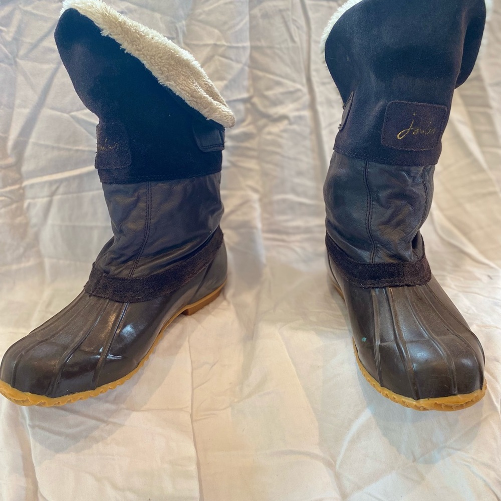 Joules faux fur lined winter boots-lots of wear- size US 8.